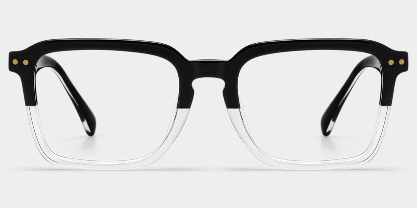 Vickerie Schwarz-Klar Rechteckig Brille