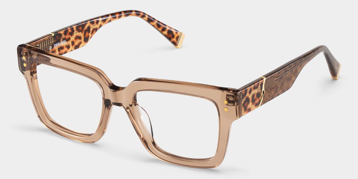 Caius Beige Quadratisch Brille5