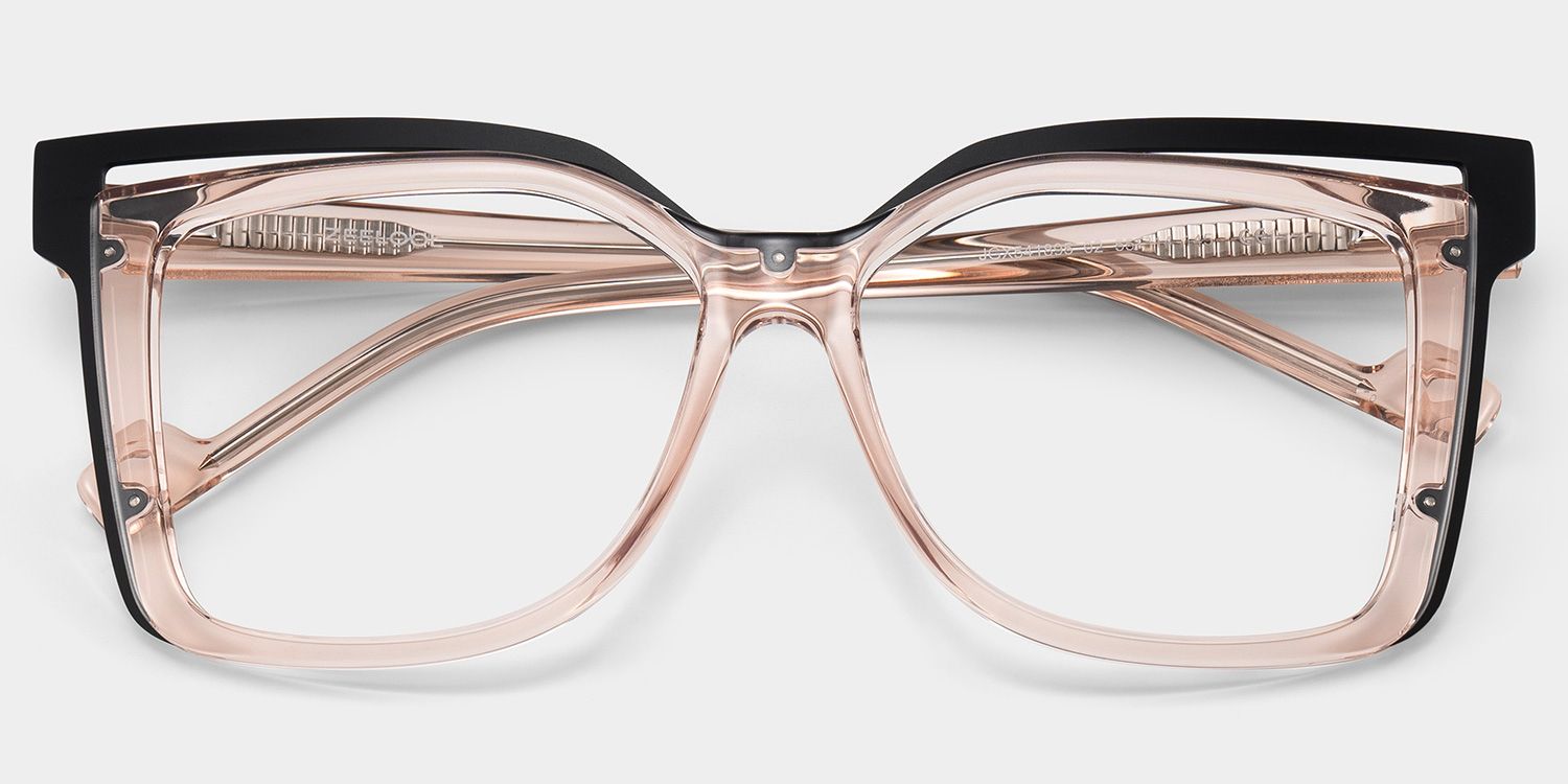 Twolla Beige Quadratisch Brille2
