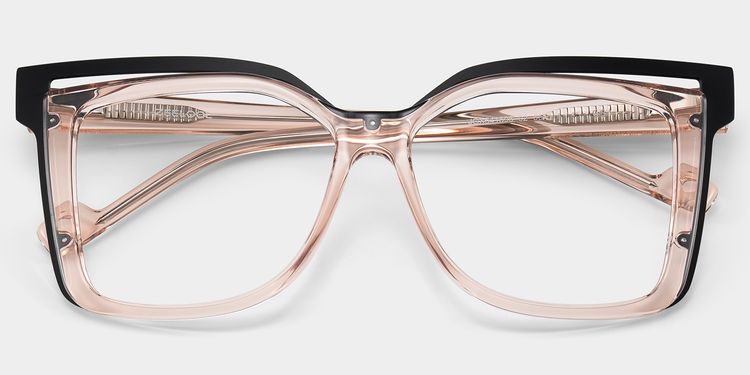 Twolla Beige Quadratisch Brille