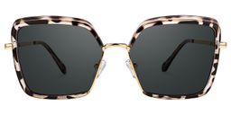 Chris Schwarz-Tortoise Geometrisch Brille0