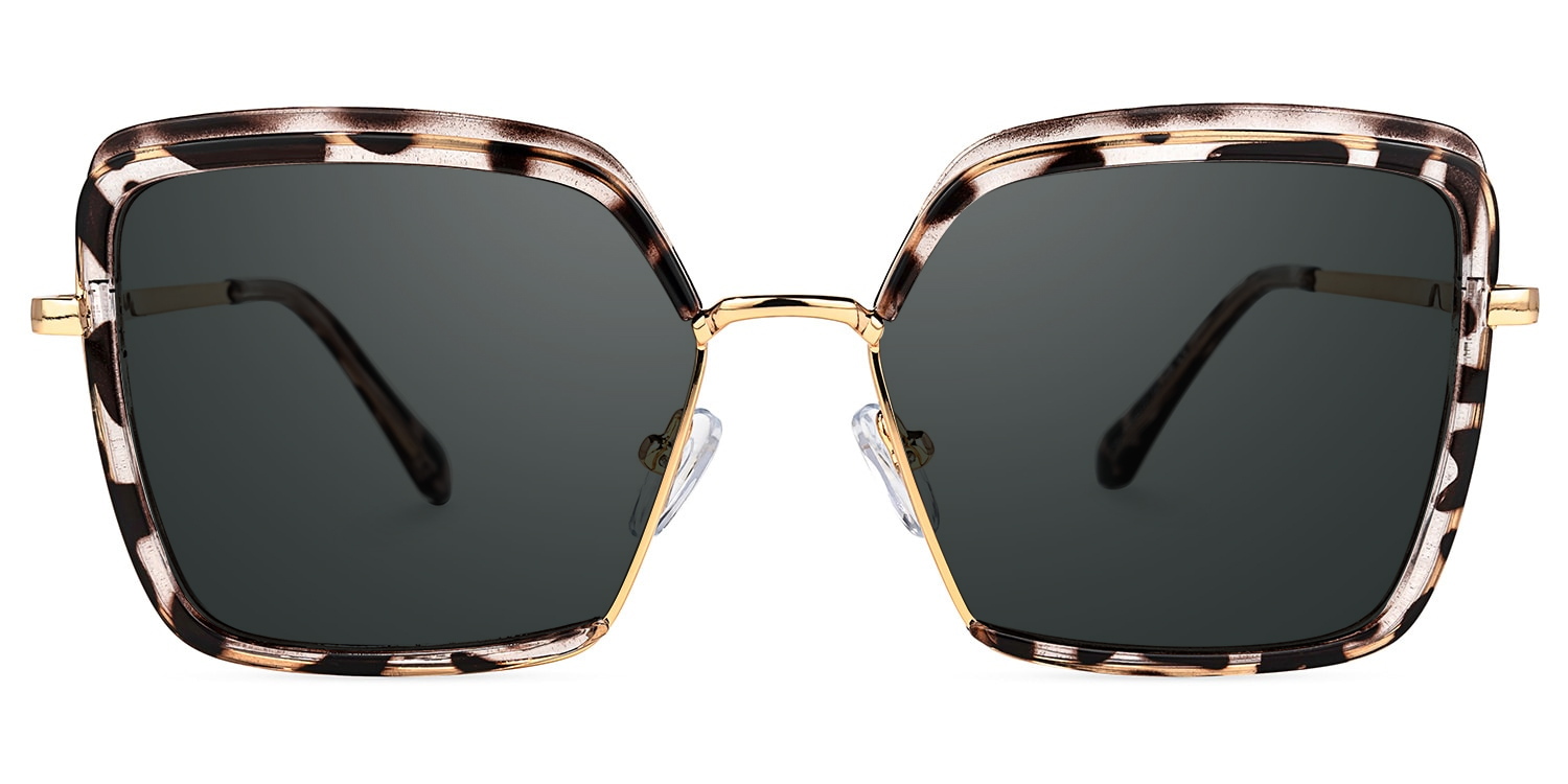 Chris Schwarz-Tortoise Geometrisch Brille gutes Bild