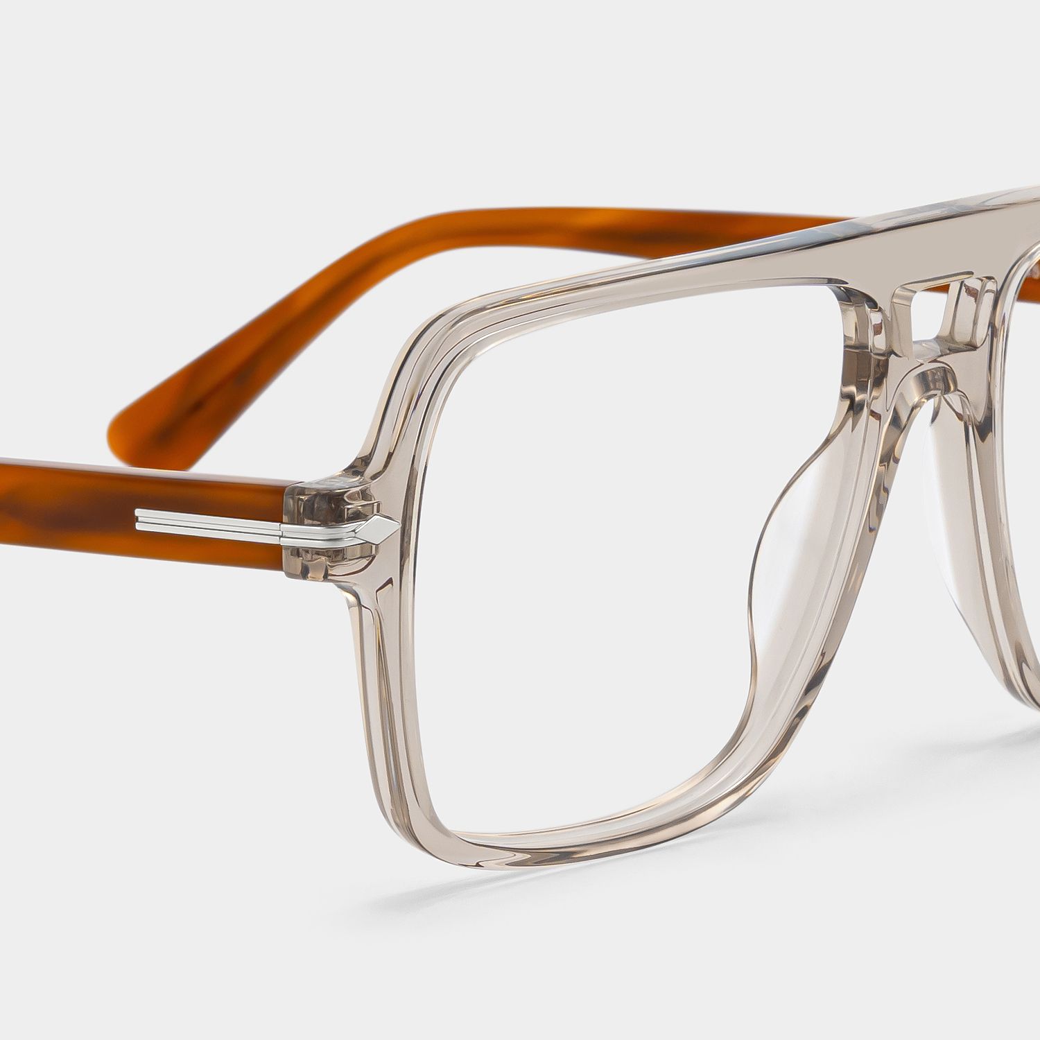 Easton Pilotenbrillengestell in der Farbe Beige | ZEELOOL6