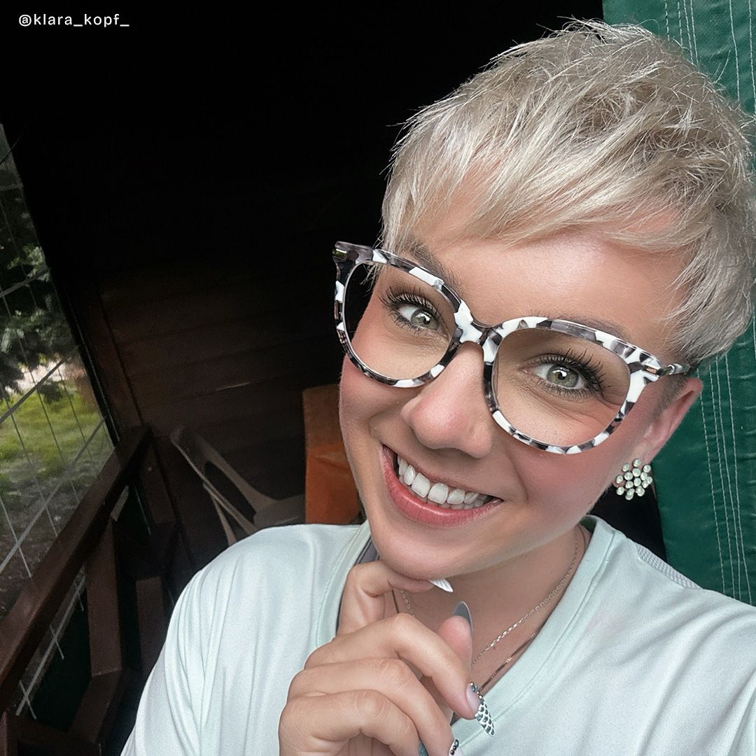 Mailyn Marmor Rund Gemischte-Materialien Brille8