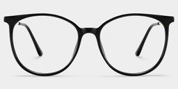 Babbage Schwarz Rund Brille0