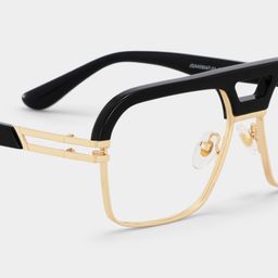 Griff Schwarz Pilot Brille6