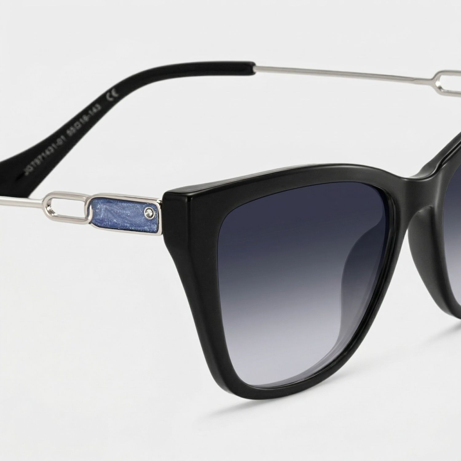 Celeste Schwarz Cat Eye Sonnenbrille, die Dein Gesicht umrahmen | ZEELOOL4