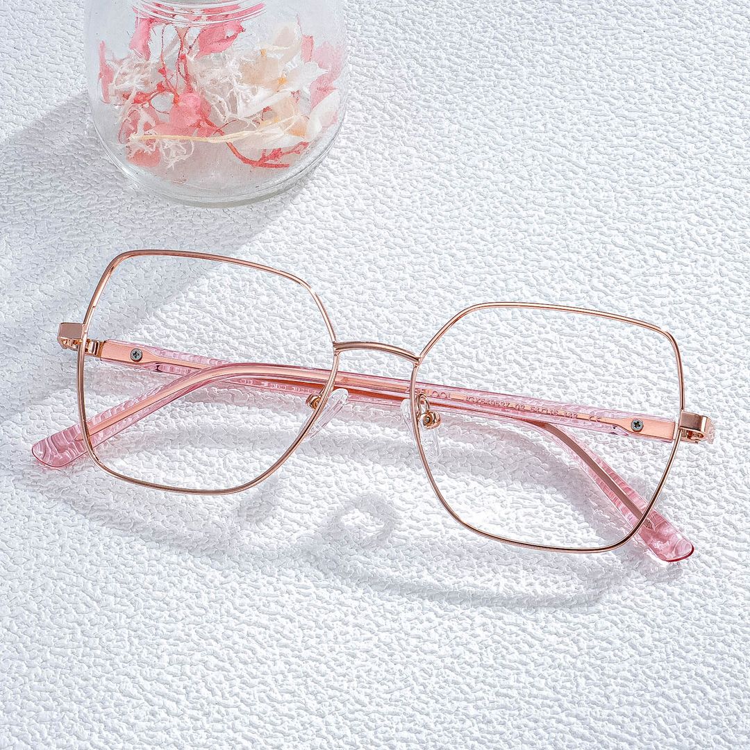 Billie Rosa-Gold Geometrisch Brille1