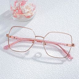 Billie Rosa-Gold Geometrisch Brille1