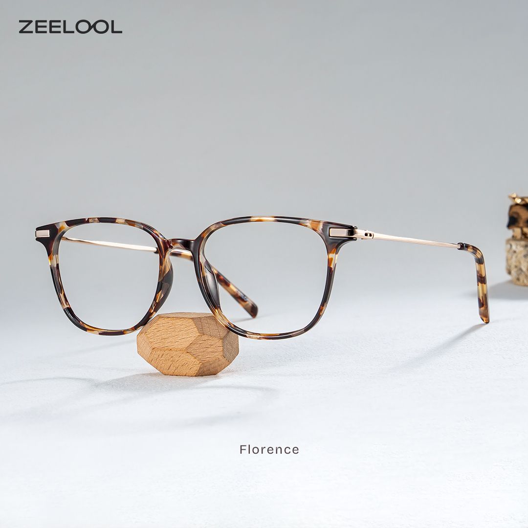Florence Tortoise Rechteckig Brille0