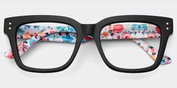 Zinnia Schwarz Rechteckig Brille4