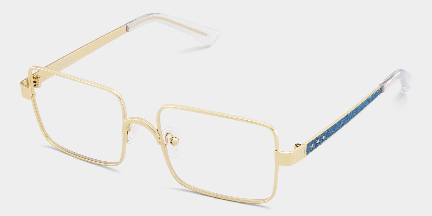 Gavin Gold Rechteckig Brille4