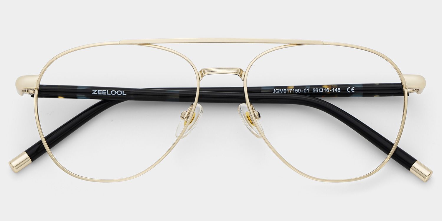 Calvin Gold Pilot Brille3