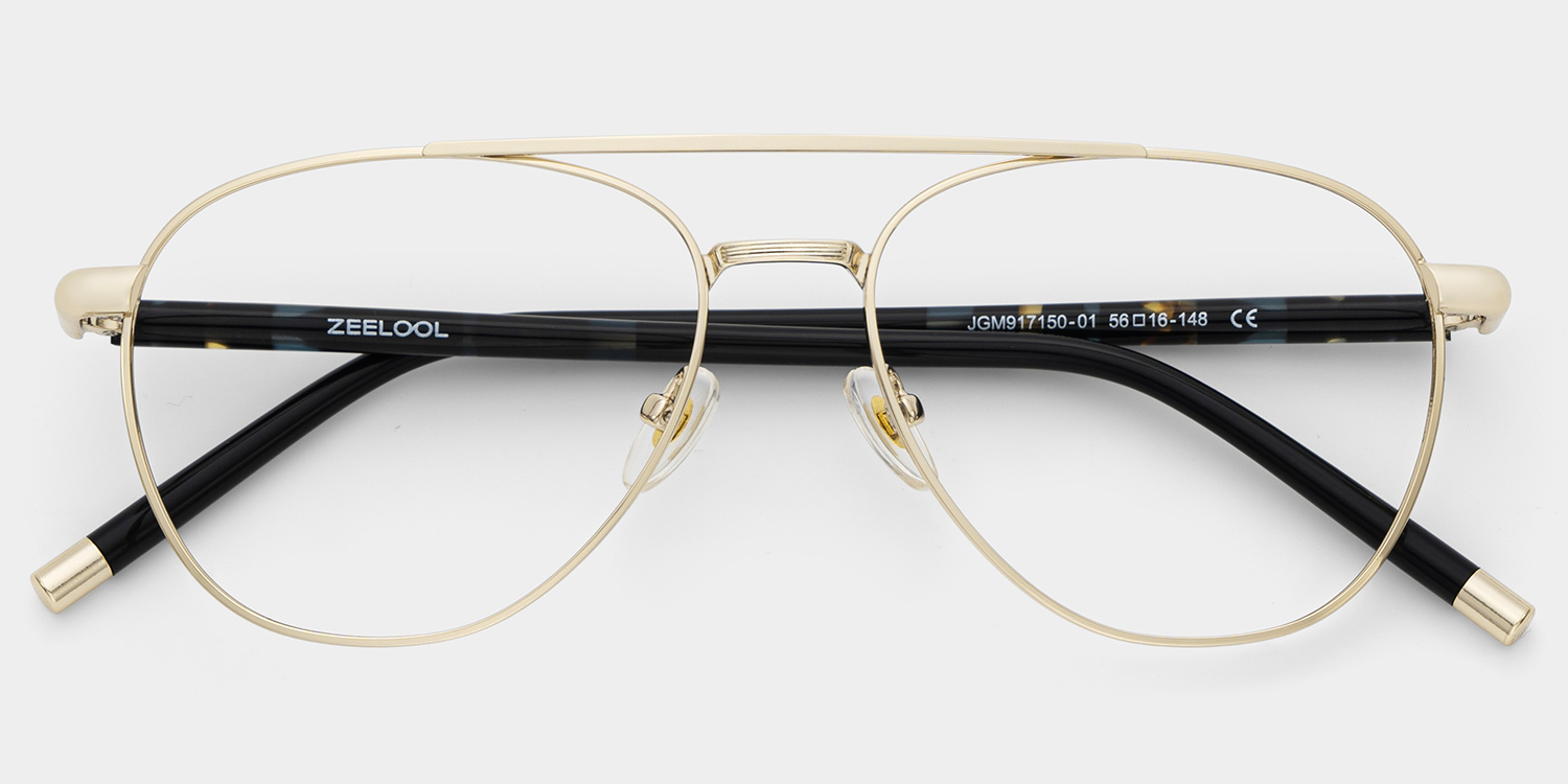 Calvin Gold Pilot Brille2