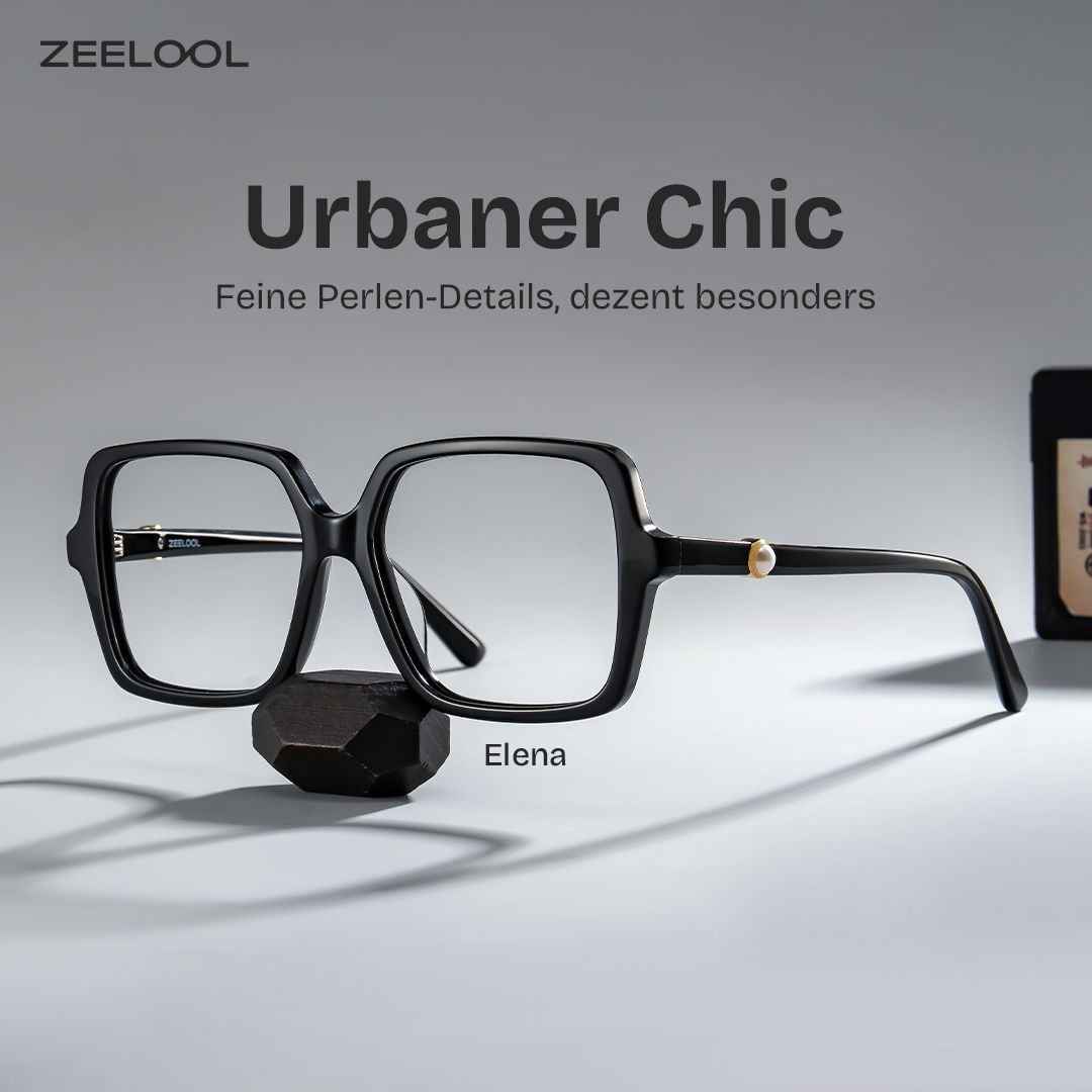 Elena Schwarze Quadratische Brille Online bestellen | ZEELOOL2