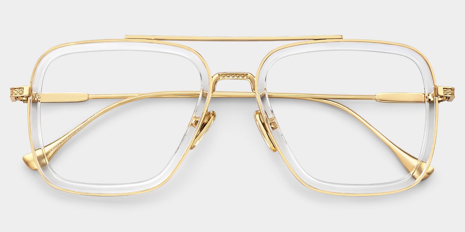 Gifford Klar Gold Pilot Brille1