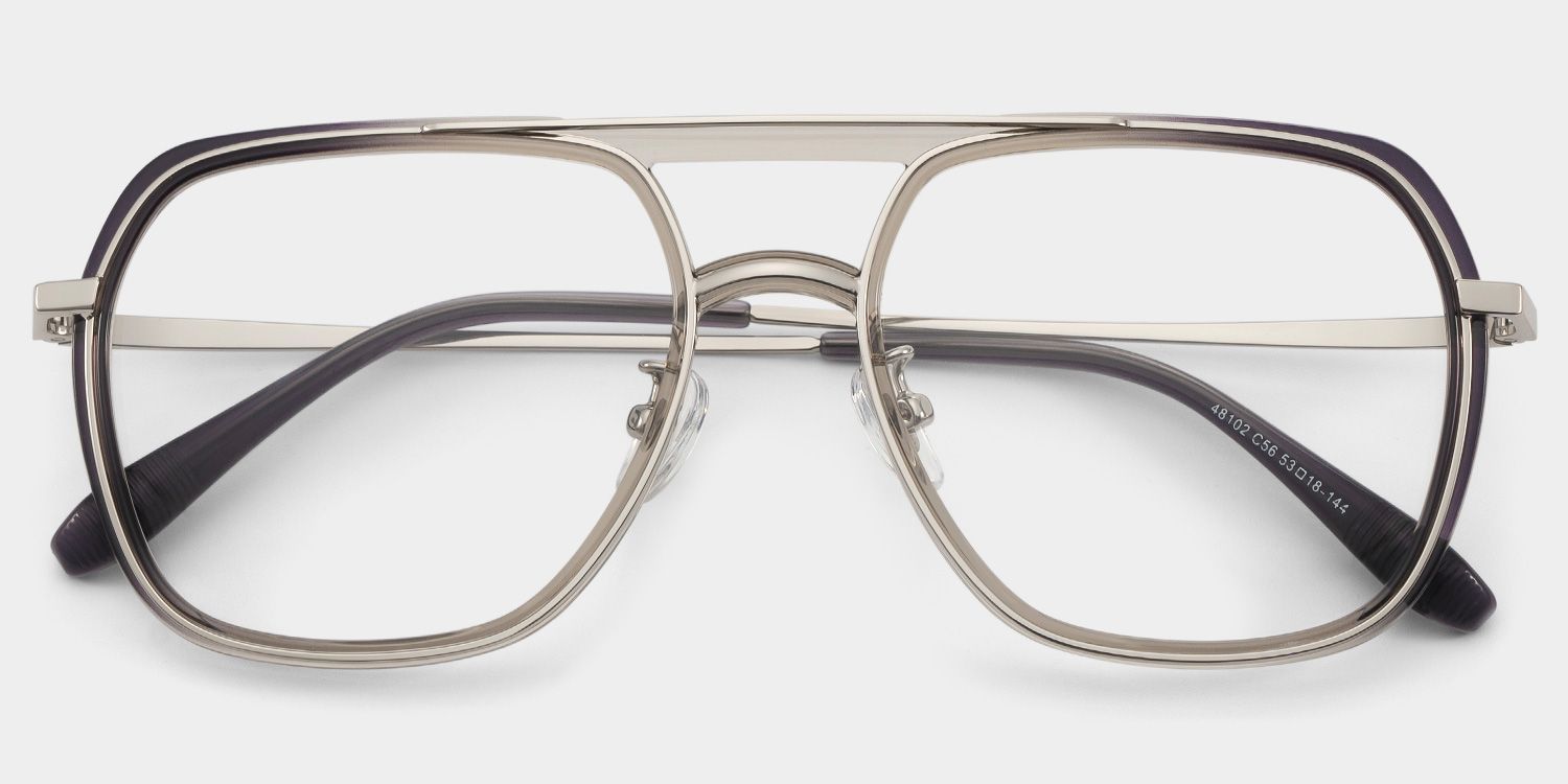 Ella Schwarz-Grau Pilot Brille2