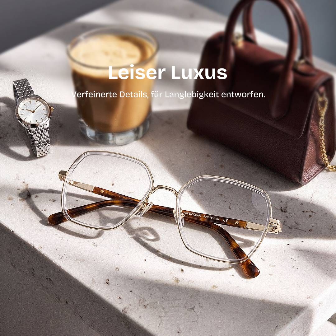 Sophie Klare Geometrische Brille mit Materialmix-Fassung für Damen | ZEELOOL0