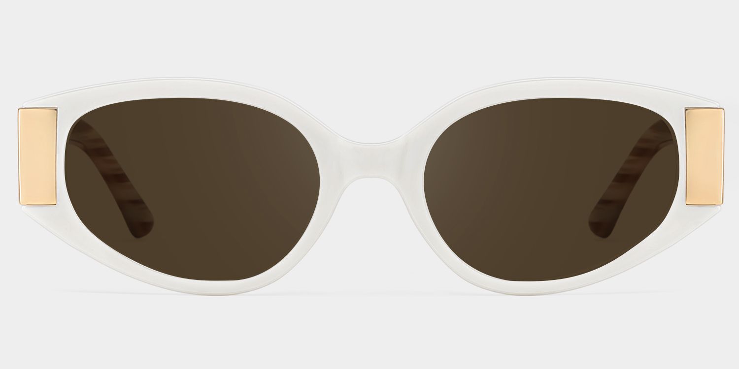 Silvia Cat Eye Weiß Sonnenbrille mit Sehstärke | ZEELOOL0