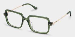 Asher Grün Rechteckig Brille3