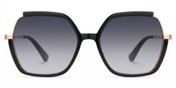 Yulisa Schwarz Quadratisch Sonnenbrille0