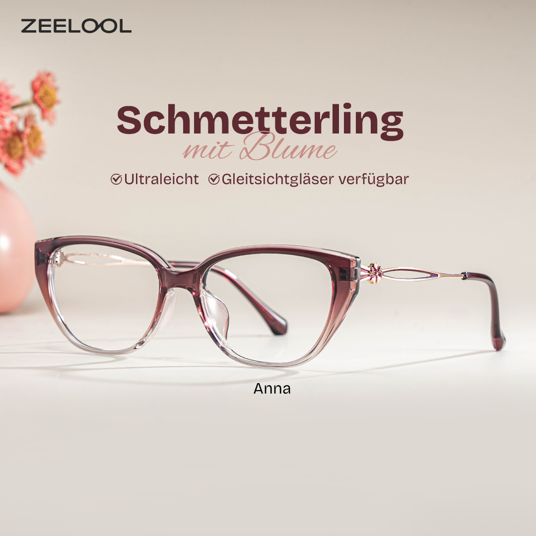Anna Lila Schmetterling Brille