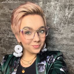 Jacqui Lila-Grün Quadratisch Brille8