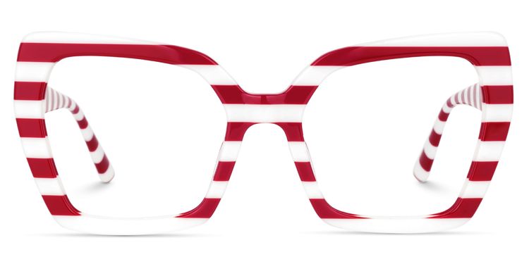 Pavia Weiß-Rot Schmetterling Brille