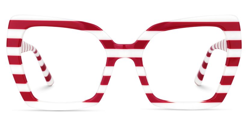 Pavia Weiß-Rot Schmetterling Brille