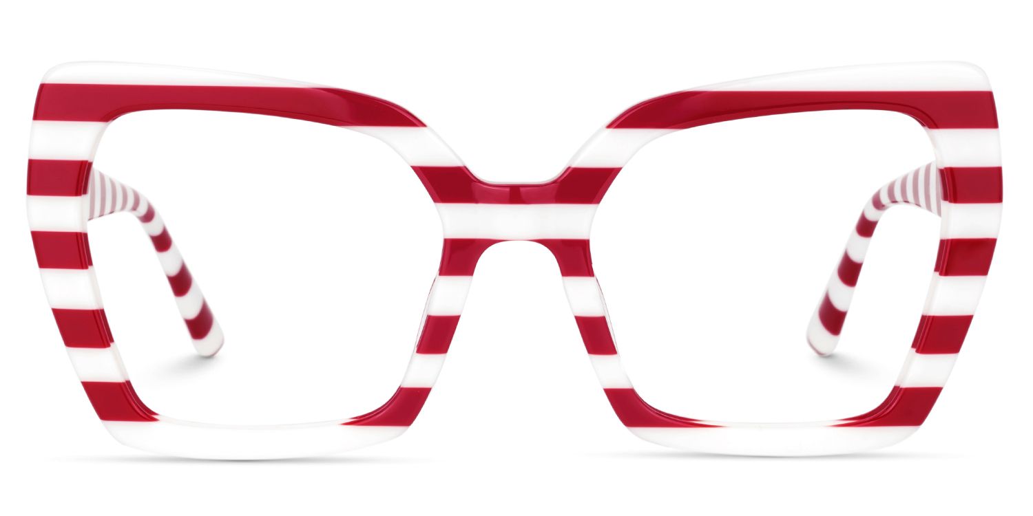 Pavia Weiß-Rot Schmetterling Brille0
