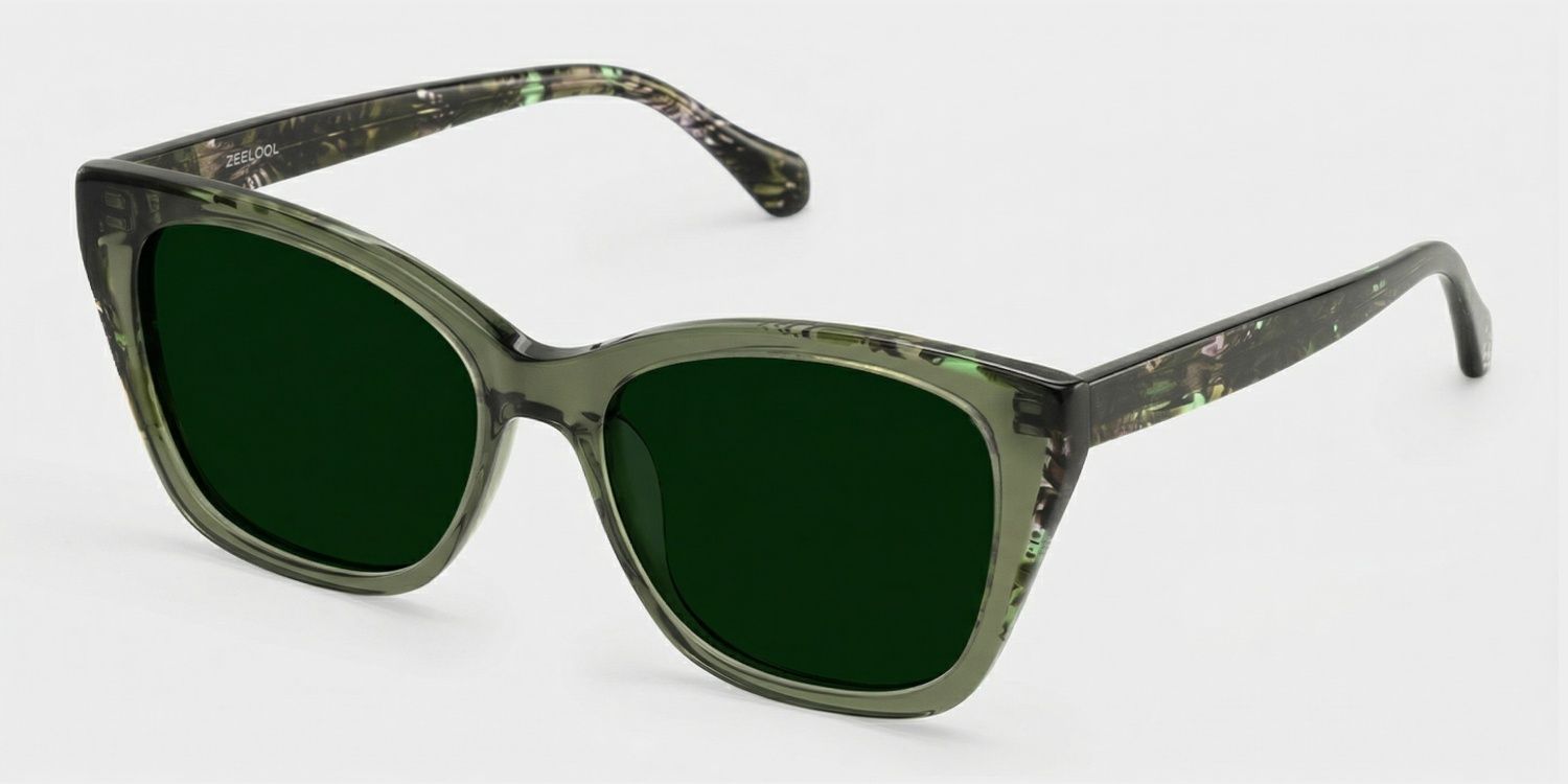 Maple Grün Butterfly Polarisierte Sonnenbrille zum Autofahren | ZEELOOL3