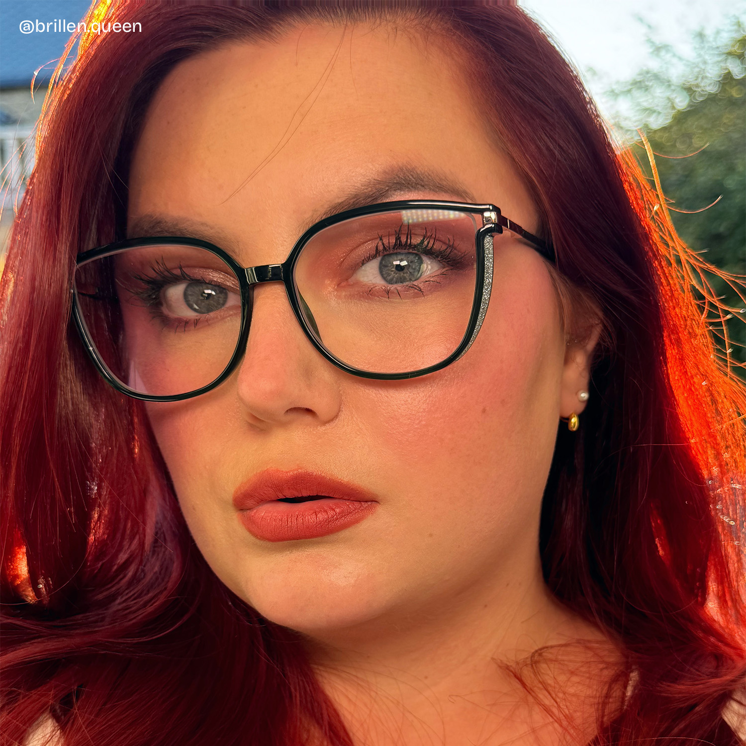 Walden Dunkelgrün Cateye Brille6