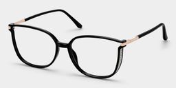 Walden Schwarz Quadratisch Brille2