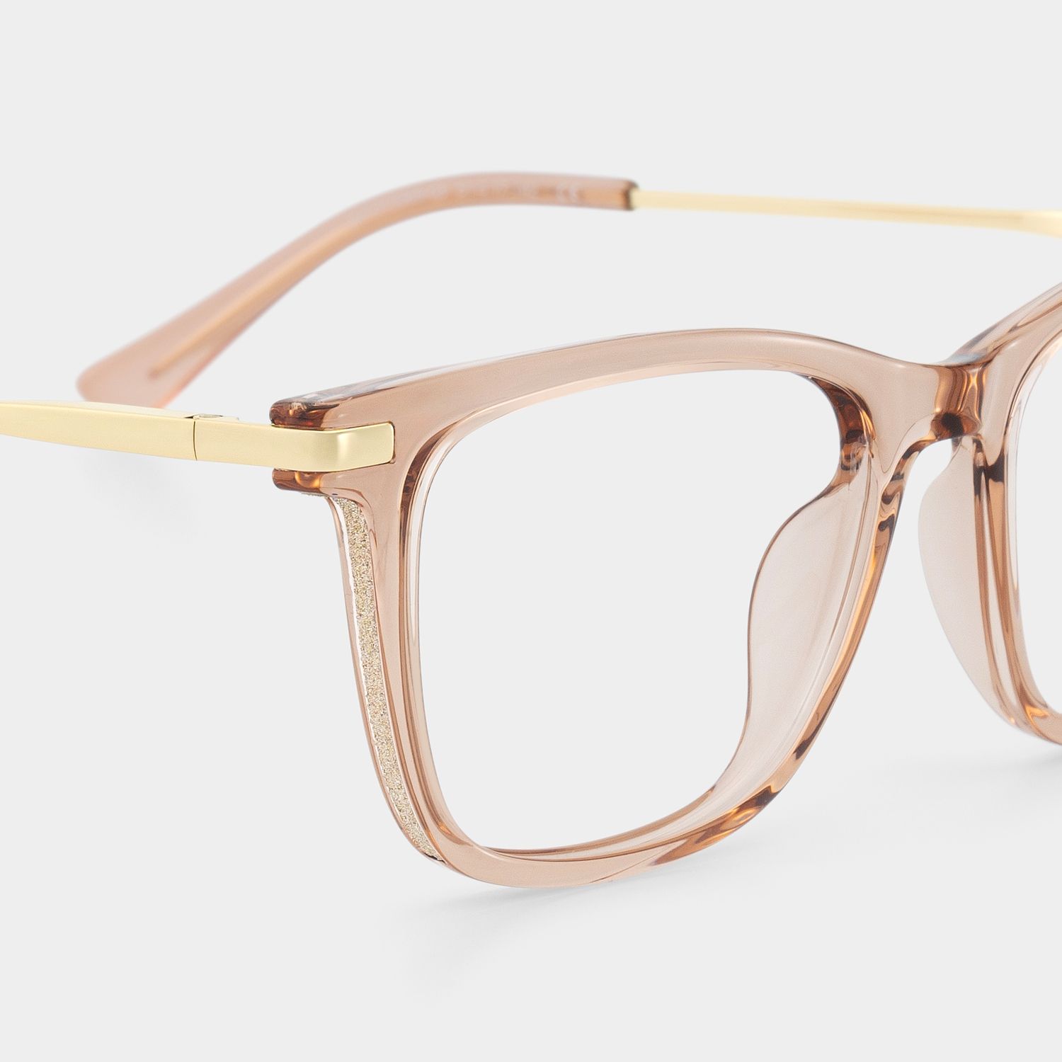 Selena Beige Rechteckig Brille4