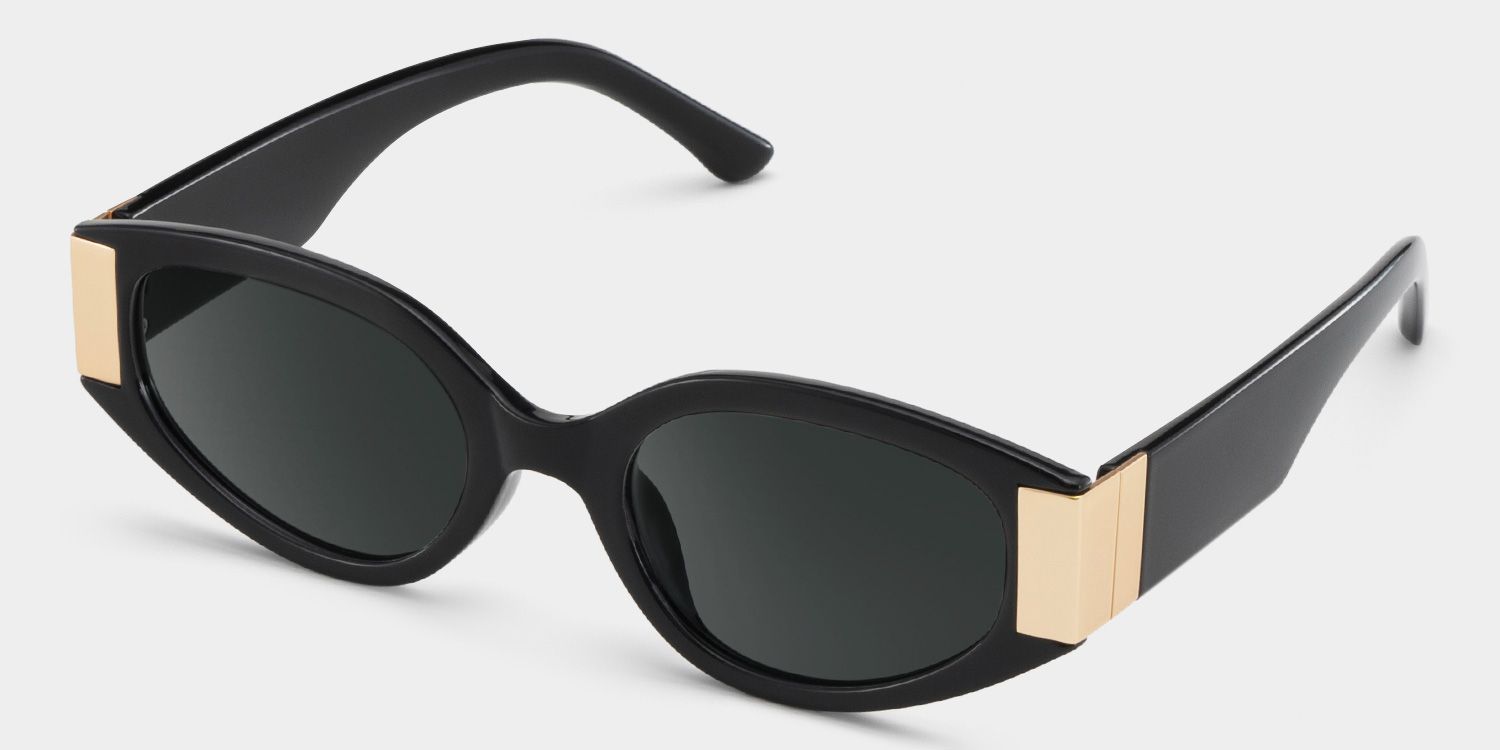 Silvia Geometric Schwarz Sonnenbrillen für Damen und Herren | ZEELOOL2