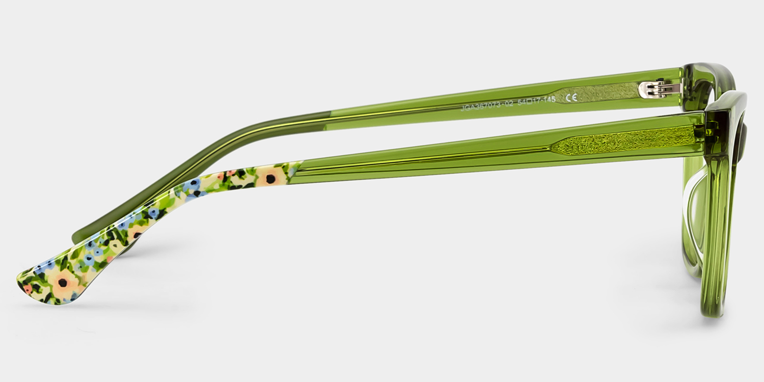 Vivienne Grün Rechteckig Brille5