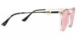Babbage Blumendruck-Rosa Rund Brille2