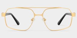 Sterling Gold Pilot Brille2