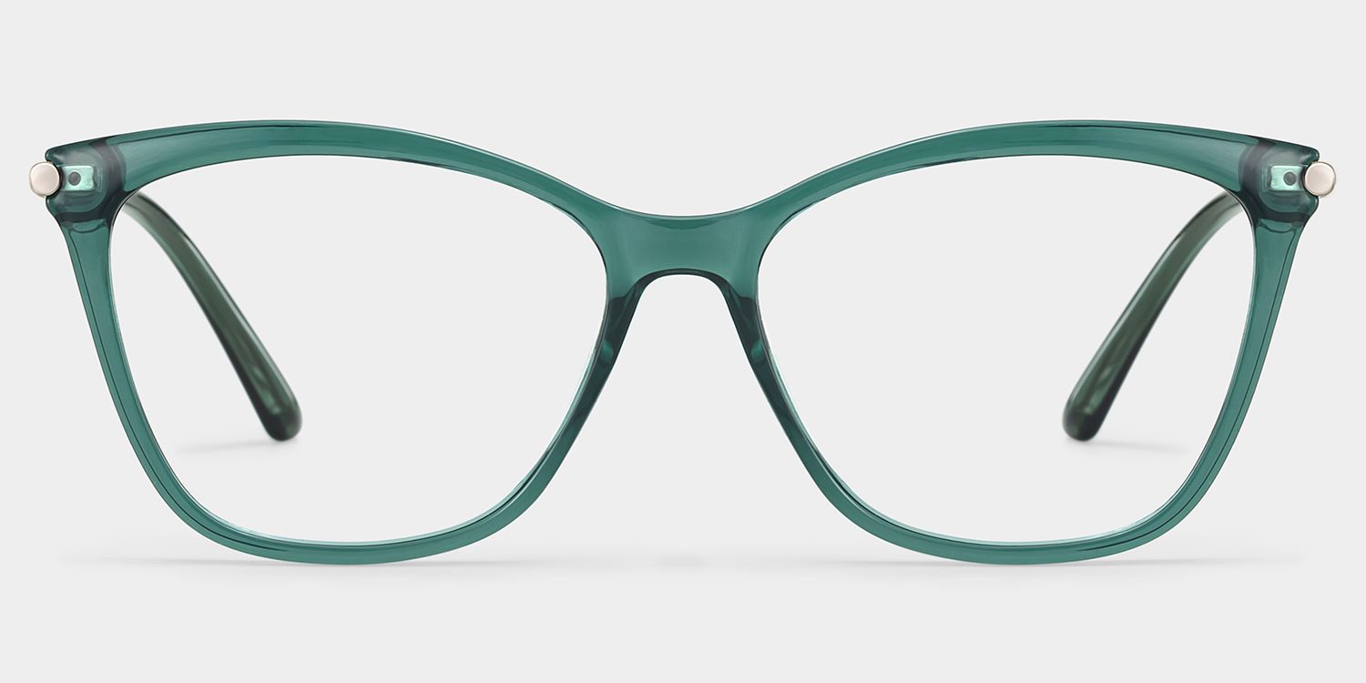Emma Grün Quadratisch Brille2