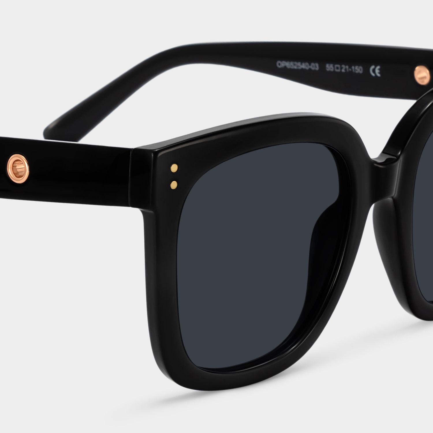 Ebony Schwarz Quadratisch Brille4
