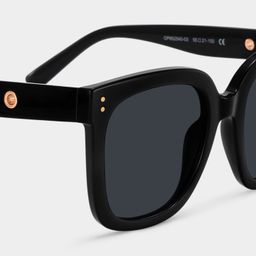 Ebony Schwarz Quadratisch Brille4
