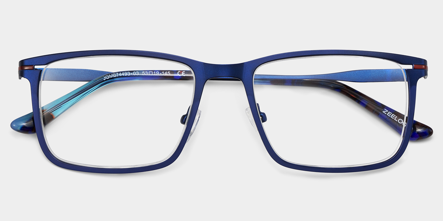 Roxana Blau Rechteckig Brille1