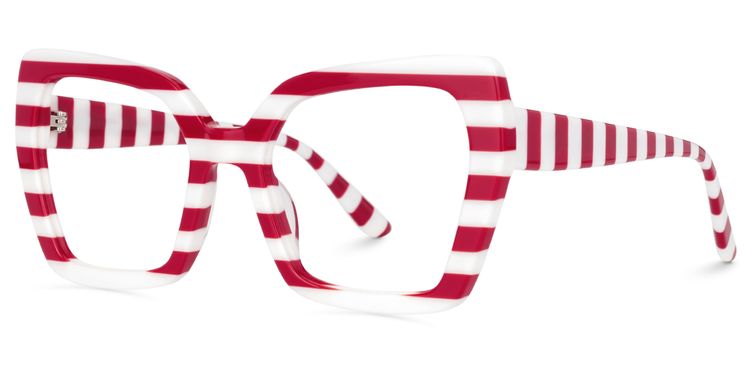 Pavia Weiß-Rot Schmetterling Brille