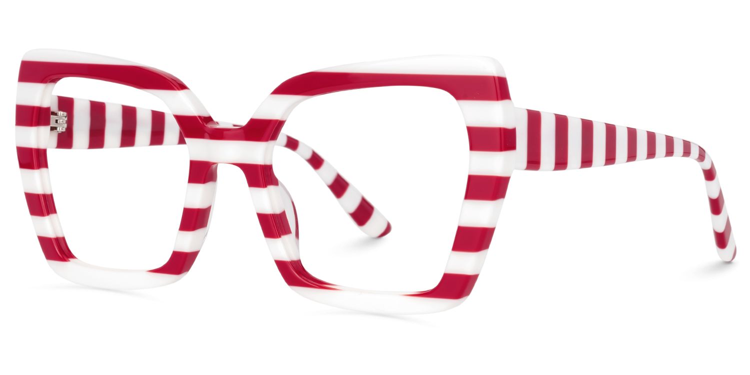 Pavia Weiß-Rot Schmetterling Brille1