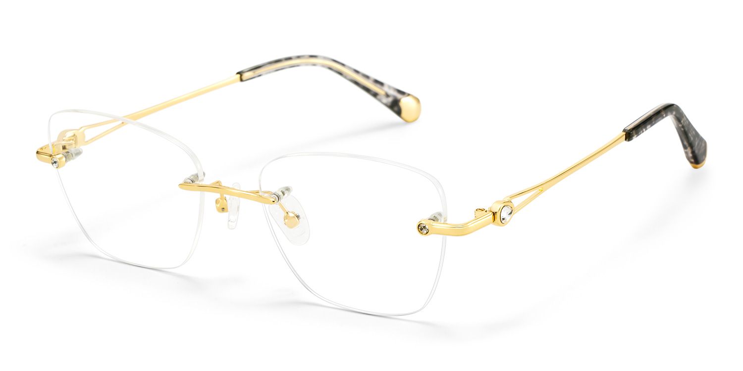 Seth Gold Rechteckig Brille2