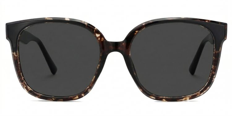 Siner Schwarz-Tortoise Quadratisch Brille