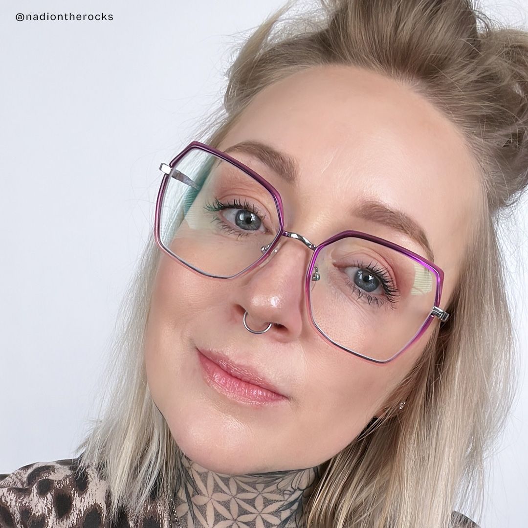 Burt Lila-Rosa Rechteckig Brille8