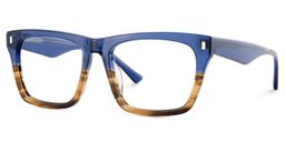 Brookins Blau-Braun Rechteckig Brille2