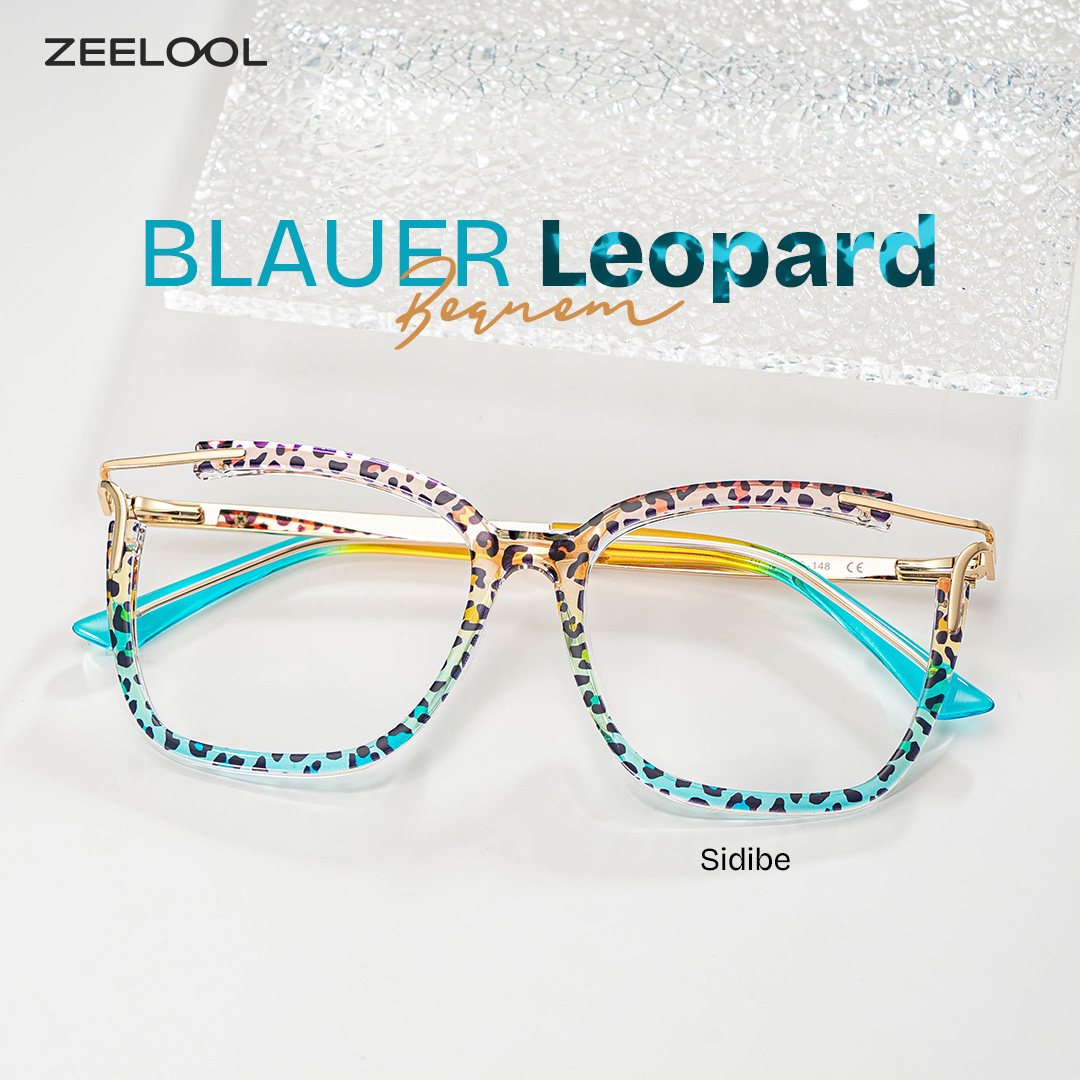 Sidibe Blau-Leo Quadratisch Brille