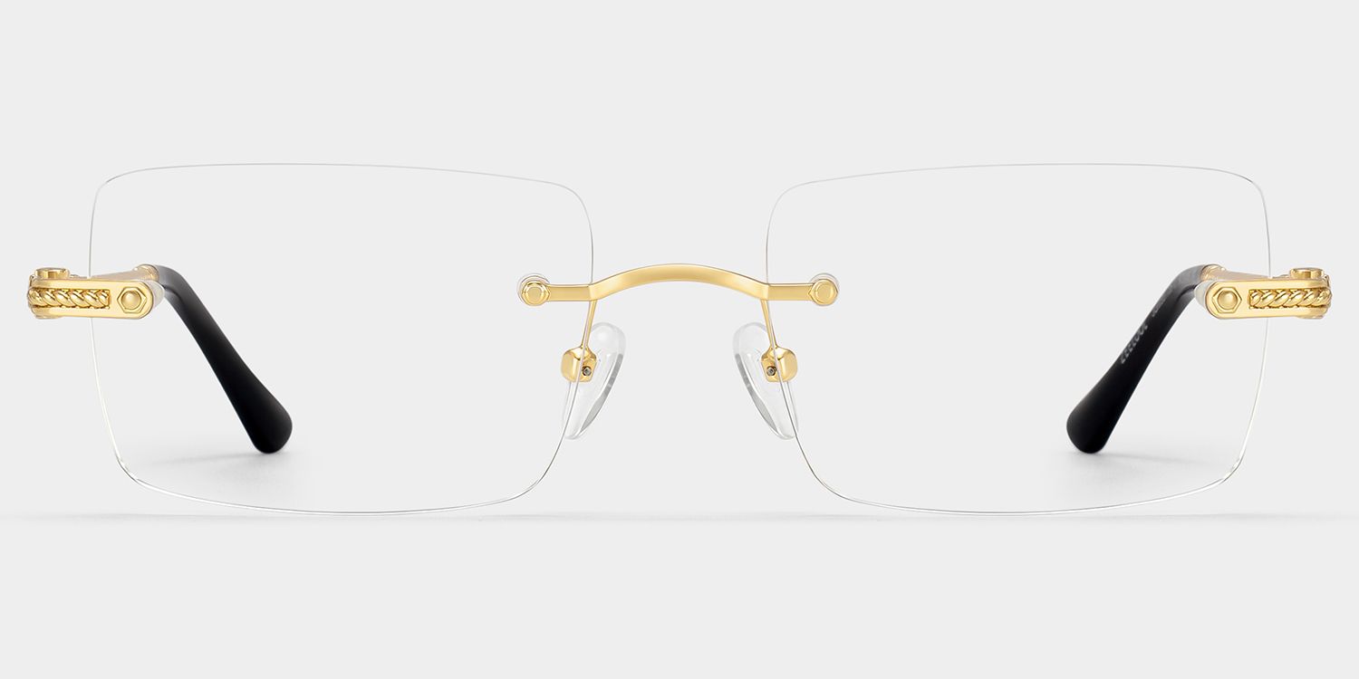 Peavy Gold Rechteckig Brille0